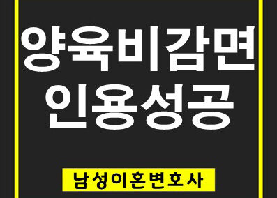 양육비감액청구 인용 사례